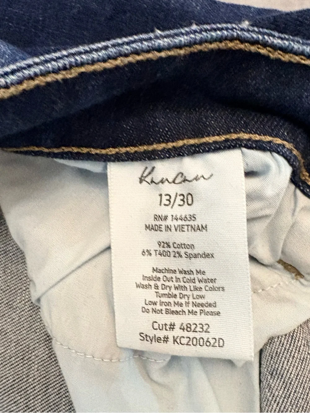 KanCan Emely Mid Rise Dark Blue Distressed Ankle Jeans